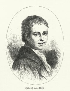 Heinrich von Kleist, tysk poet, dramatiker, romanförfattare och novellförfattare (litho) av German School
