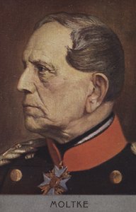 Helmuth von Moltke den äldre, tysk fältmarskalk (färg litho) av German School