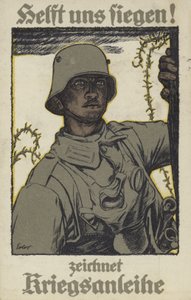 Hjälp oss till seger! Prenumerera på krigsobligationer (färg litho) av German School