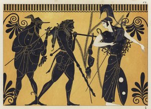 Hercules och Cercopes av German School
