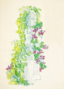 Illustration från Styl, pub.1922 (pochoirtryck) av German School