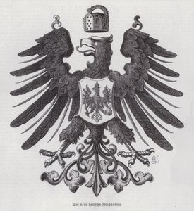 Imperial eagle, nytt emblem för Tyskland (gravyr) av German School