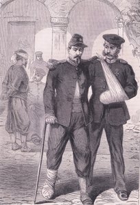 På sjukhuset, Cassells historia om kriget mellan Frankrike och Tyskland publicerad av Cassell and Company Limited, ca 1890 (litho) av German School
