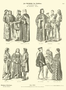 Italienska dräkter, 1400-talet av German School