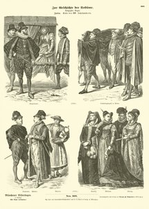Italienska dräkter, sent 1500-tal av German School