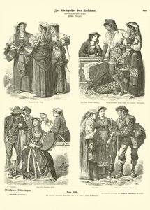 Italienska dräkter, sent 1800-tal av German School