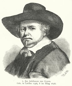 Jan van Goyen, målare från den holländska guldåldern (gravyr) av German School
