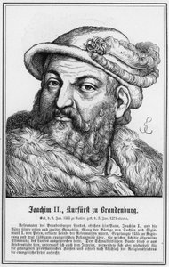 Joachim II, kurfurste av Brandenburg (gravyr) av German School