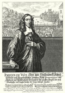 Johan de Witt, holländsk politiker (gravyr) av German School
