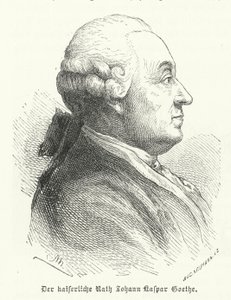 Johann Caspar Goethe, far till den tyske författaren Johann Wolfgang von Goethe (gravyr) av German School
