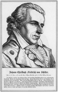Johann Christoph Friedrich von Schiller (gravyr) av German School
