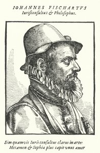 Johann Fischart, tysk satiriker och publicist (gravyr) av German School