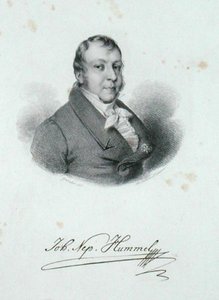 Johann Nepomuk Hummel (1778-1837) (gravyr) av German School