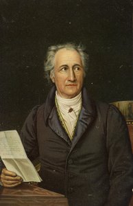 Johann Wolfgang von Goethe (1749-1832), tysk poet, romanförfattare och dramatiker (chromolitho) av German School