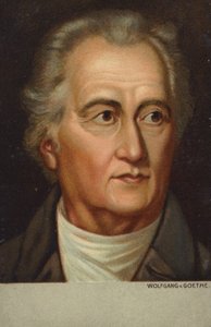 Johann Wolfgang von Goethe (1749-1832), tysk poet, romanförfattare och dramatiker (chromolitho) av German School