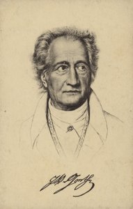 Johann Wolfgang von Goethe (1749-1832), tysk poet, romanförfattare och dramatiker (litografi) av German School