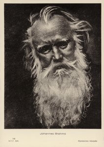 Johannes Brahms, tysk kompositör och pianist (1833-1897) av German School