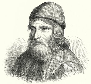 Johannes Trithemius, tysk benediktinerabbot och polymat (gravyr) av German School