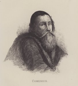 John Amos Comenius, tjeckisk filosof, teolog och utbildningskampanj (litho) av German School
