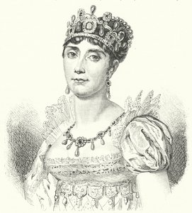 Josephine de Beauharnais, första fru till Napoleon I (gravyr) av German School
