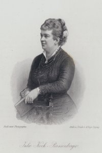 Julie Koch-Bossenberger, tysk operasångerska och skådespelerska (gravyr) av German School