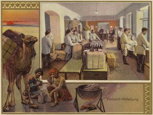 K och S Popov Brothers reklam (färglitografi) av German School