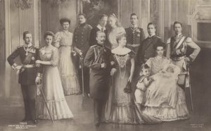 Kejsar Wilhelm II av Tyskland och hans familj av German School