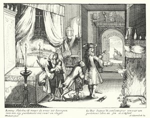 Kung James II av England bränner ordern att kalla parlamentet och flyr av German School