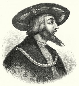 Kung Ludvig II av Ungern (gravyr) av German School
