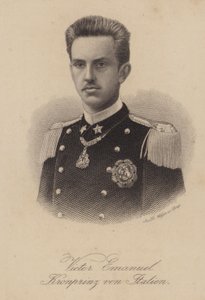 Kung Victor Emmanuel III av Italien när kronprinsen av German School