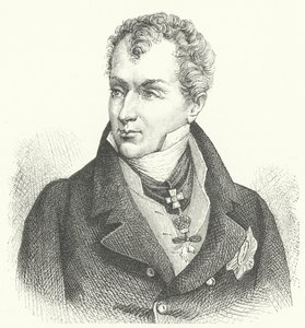 Klemens von Metternich, prins av Metternich-Winneburg, tysk diplomat och statsman (gravyr) av German School