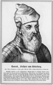 Konrad, baron av Boineburg (gravyr) av German School