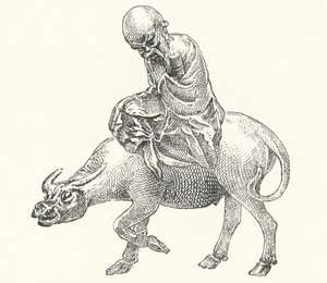 Laozi, forntida kinesisk filosof (gravyr) av German School
