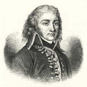 Lazare Hoche, fransk general i revolutionsarmén (gravyr) av German School