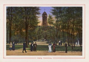 Leipzig, Rosentalberg (färglitografi) av German School