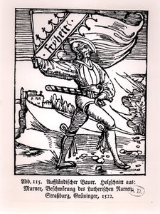 Liberty, illustration av bondeupproret, 1522 av German School