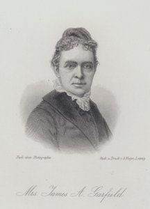 Lucretia Garfield, fru till USA:s president James A Garfield (gravyr) av German School