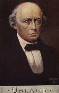 Ludwig Uhland (1787-1862), tysk poet och filolog (färglitografi) av German School