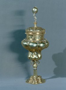 Luther chalice, (förgyllt silver) av German School