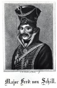 Major Ferdinand Baptista von Schill (1776-1809) av German School