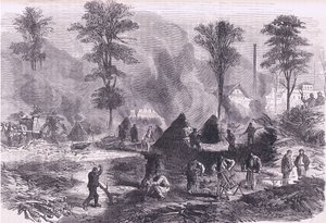Att göra träkol för krut, Cassells historia om kriget mellan Frankrike och Tyskland publicerad av Cassell and Company Limited, ca 1890 (litho) av German School