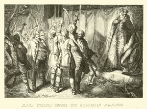 Maria Theresa inför de ungerska magnaten av German School