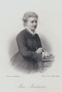 Marie Breidenstein, tysk pianist, sångerska och sångpedagog (gravyr) av German School
