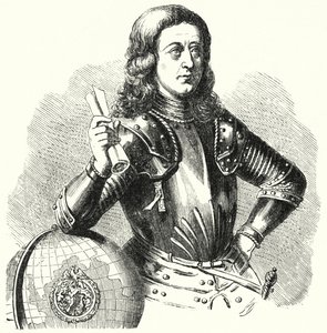 Martin Behaim, tysk upptäcktsresande och kartograf (gravyr) av German School