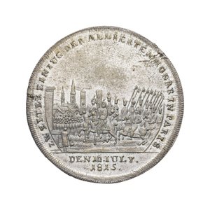 Medalj till minne av Wellington och Blücher vid Waterloo av German School
