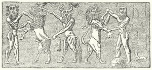 Enkidu och Gilgamesh möte av German School