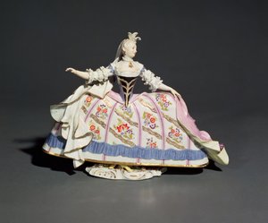 Meissen figur av en kvinna (porslin) av German School