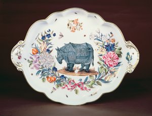 Meissen står för mittpunkten från Northumberland service, c.1745 (porslin)