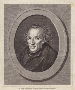 Moses Mendelssohn, tysk judisk filosof (gravyr) av German School