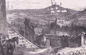 Mount Valerien under belägringen, Cassells historia om kriget mellan Frankrike och Tyskland publicerad av Cassell and Company Limited, c.1890 (litho) av German School